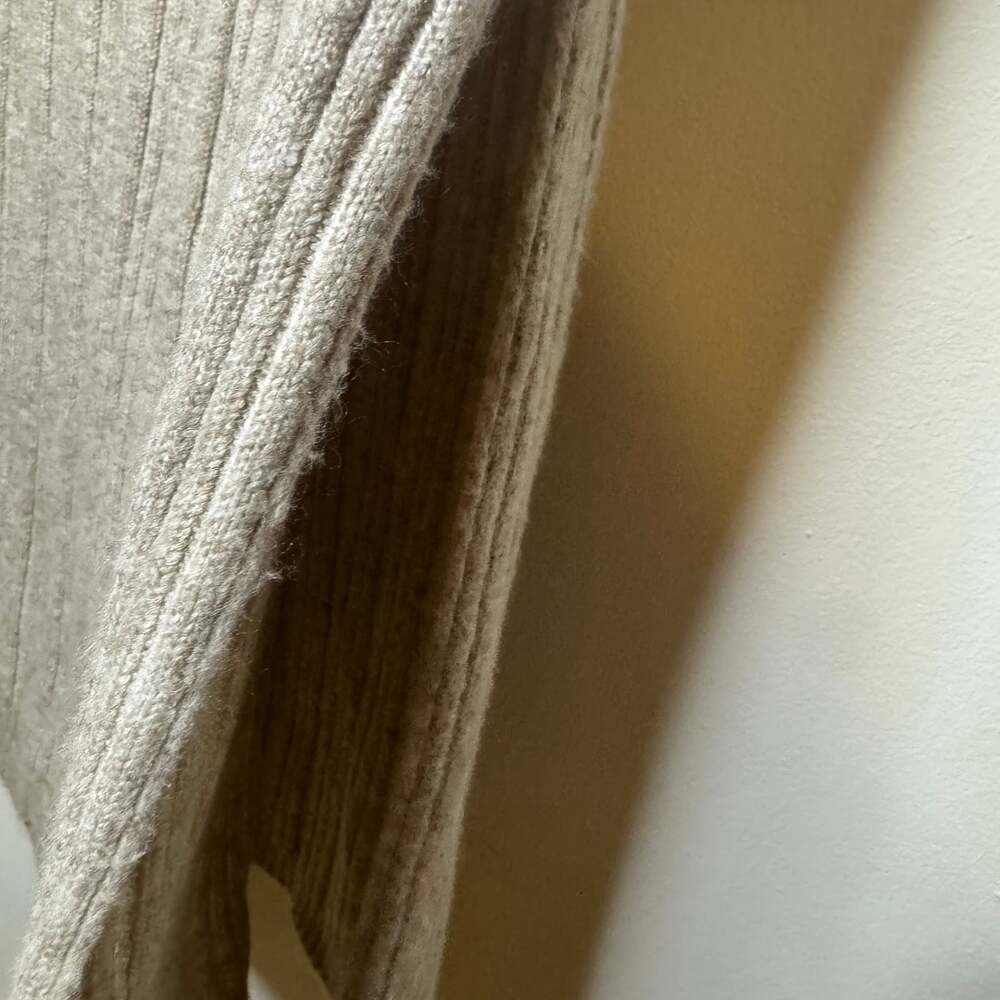 Wild Fable Sweater Skirt Womens Small Beige-Tan Mid-Rise Rib-Knit Column Maxi - Picture 3 of 5
